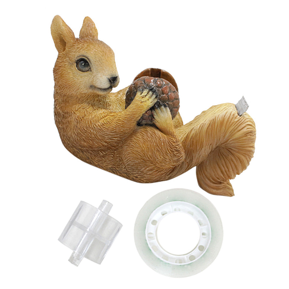 Tape Dispenser Weighted - Schattige eekhoornvormige tape-dispenser van hars, verzwaarde