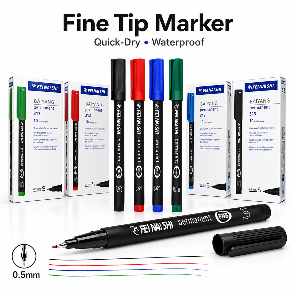 Correction Pen Fine - 4/12 Stuks 0.5mm Fijne Tip Permanente