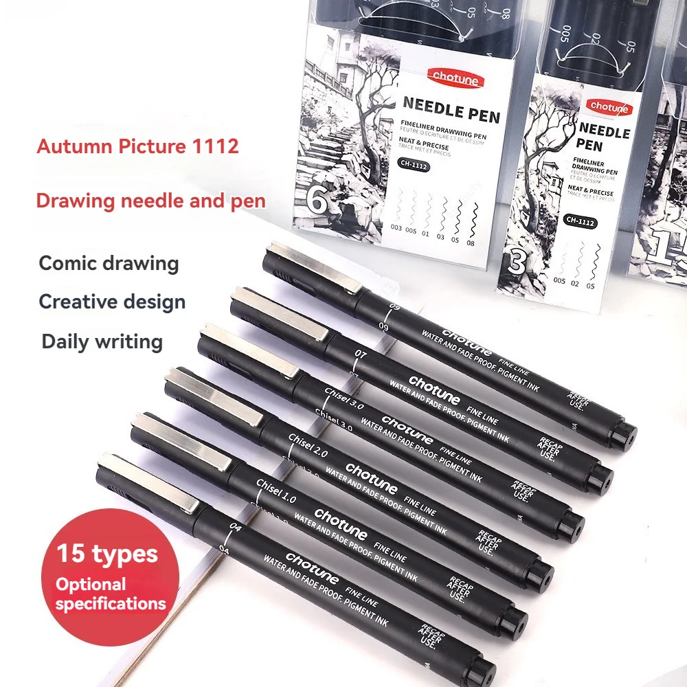 Zwarte micropennen, 15 maten,  - Correction Pen Fine recensie en prijs
