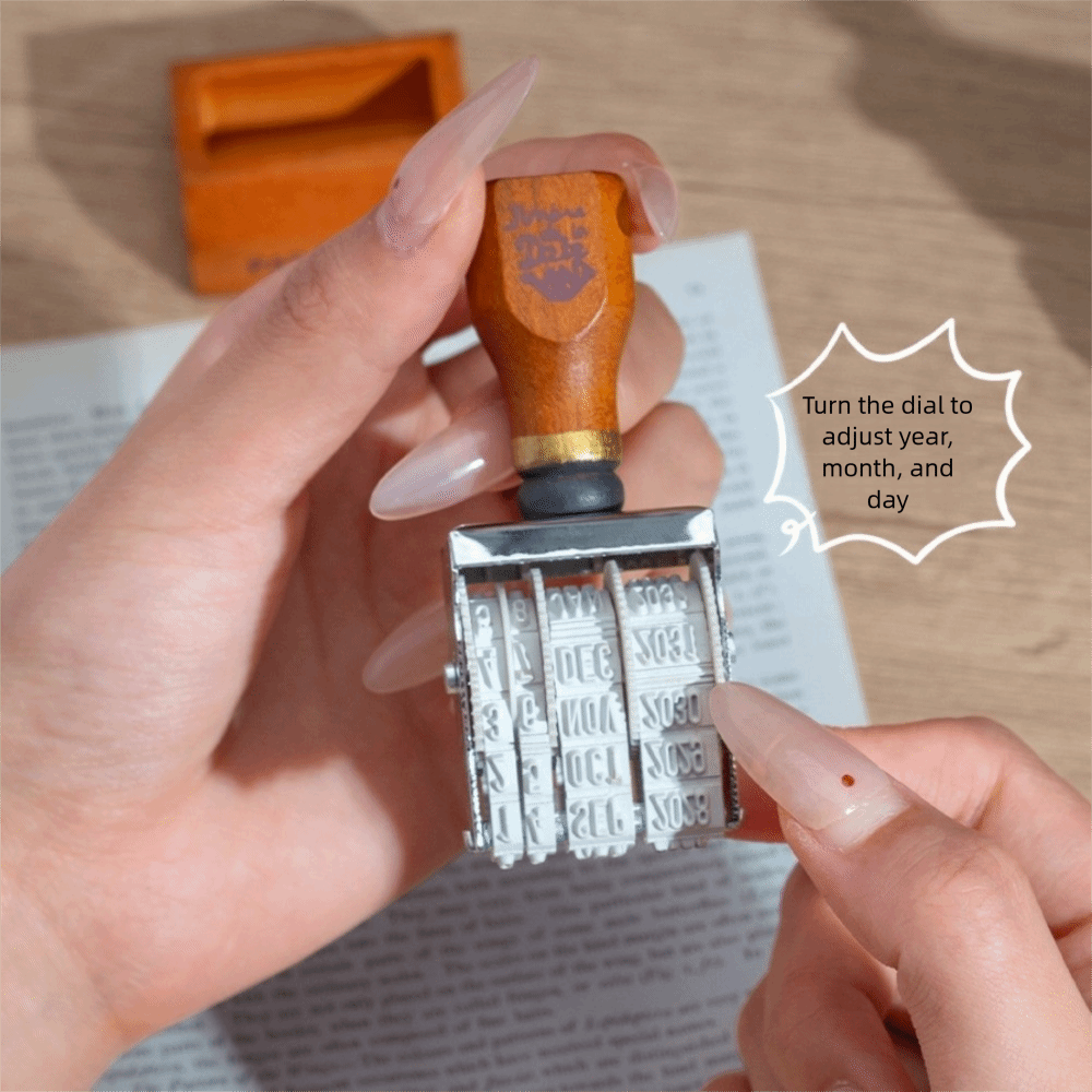 Retro Houten Roller Datumzegel - Rubber Date Stamp recensie en prijs