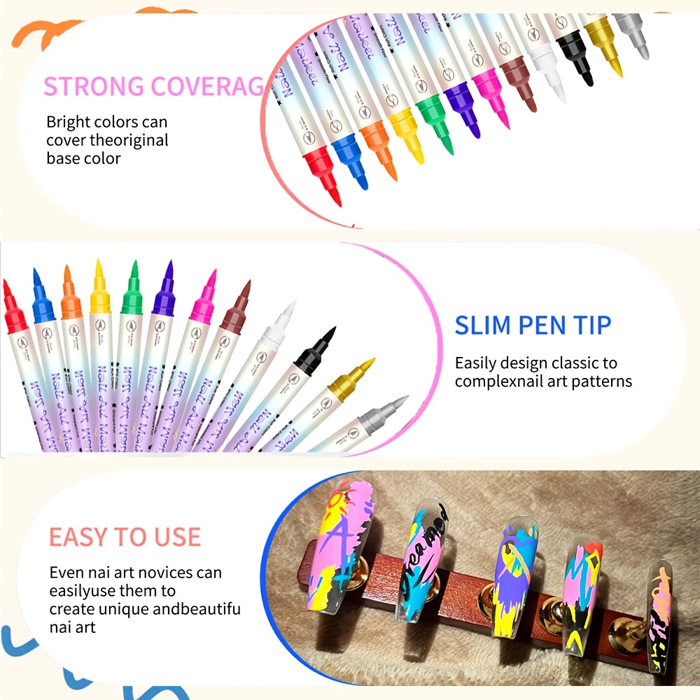 12 Kleuren Nagelkunst Pen Set  - Copic Marker Sketch recensie en prijs